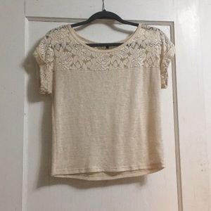 Cream colored formal flower top